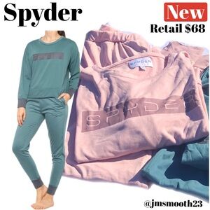 🆕 Spyder Supersoft Logo Fleece Crop Top & Joggers Set